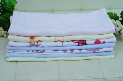 廠家直銷批發兼零售 蠡縣武家營永剛精品家紡商店推介無捻32股高檔方塊紗布印花童巾